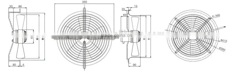 YWF small electric fan motor with external rotor
