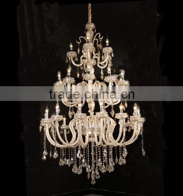 Large hotel lobby candle chandeliers