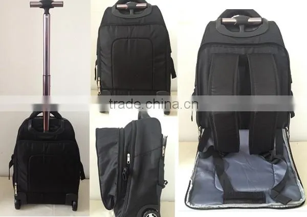 2015 new design roling laptop trolley backpack(TROB15-002)