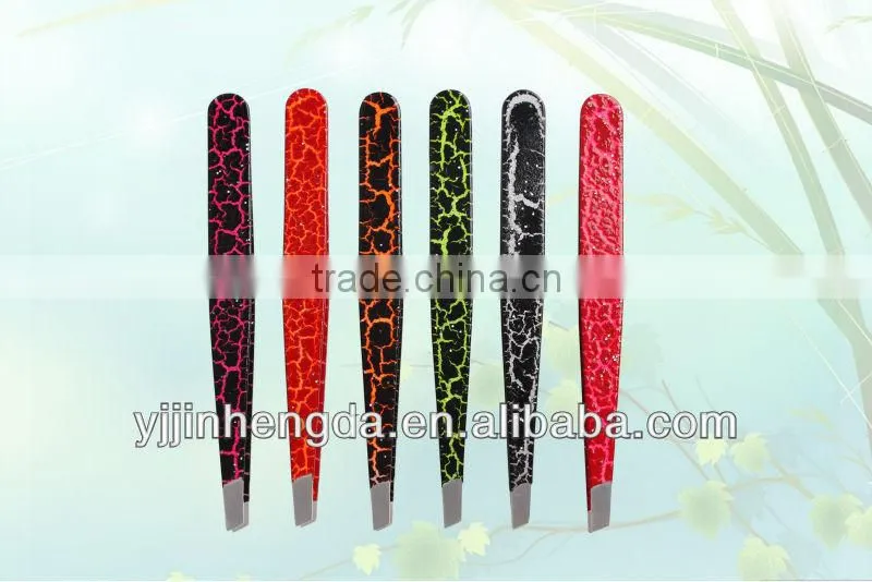 Electrophoresis finish stainless steel eyebrow tweezer