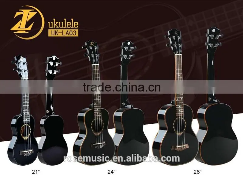Solid spruce+ sapele soprano ukulele of high quality from China factory(UK-LA03-21)