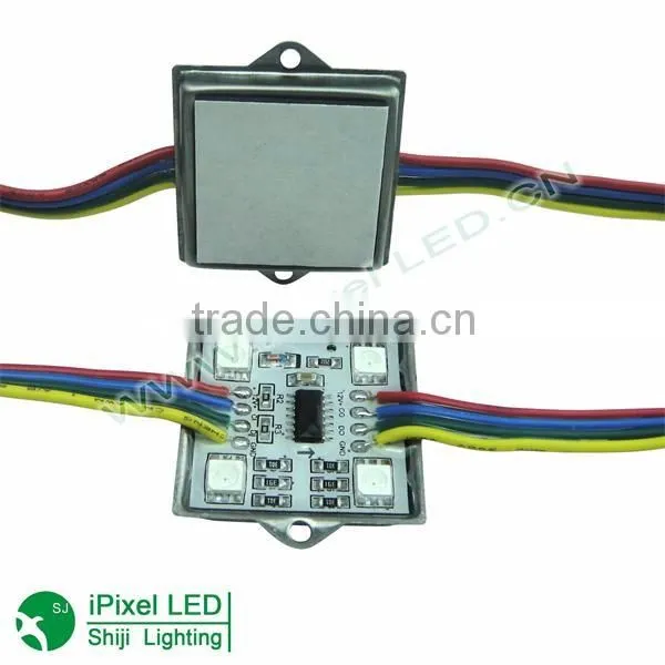 waterproof 36mm Square 12V Digital RGB LED Pixels (Strand of 20) module
