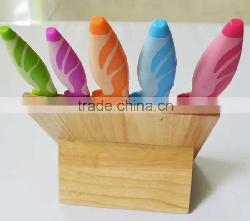 2015 new arrived 6pcs non-stick coating kitche knife set