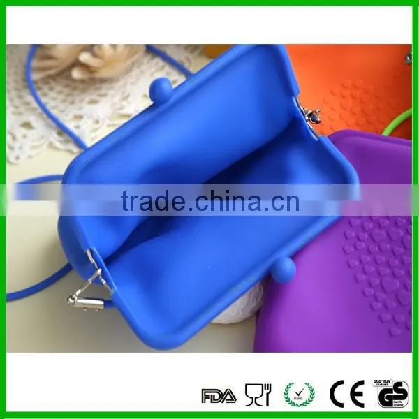 High quality candy colors silicone waterproof shoulder bag tote bag