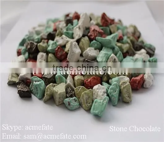 China supplier Stone shaped chocolate candy with HACCP Certification