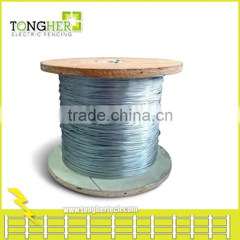Non rust electric fencing stainless steel wire for security electric fence