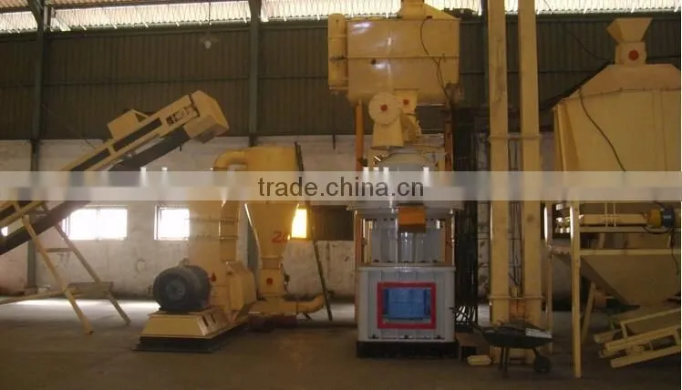 Larger complete biomass fuel pellet mill line