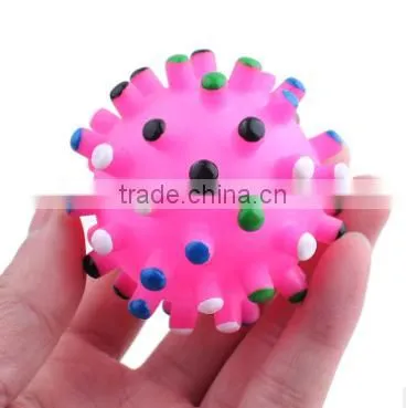 colorful pet soft plastic ball pet voice sound ball