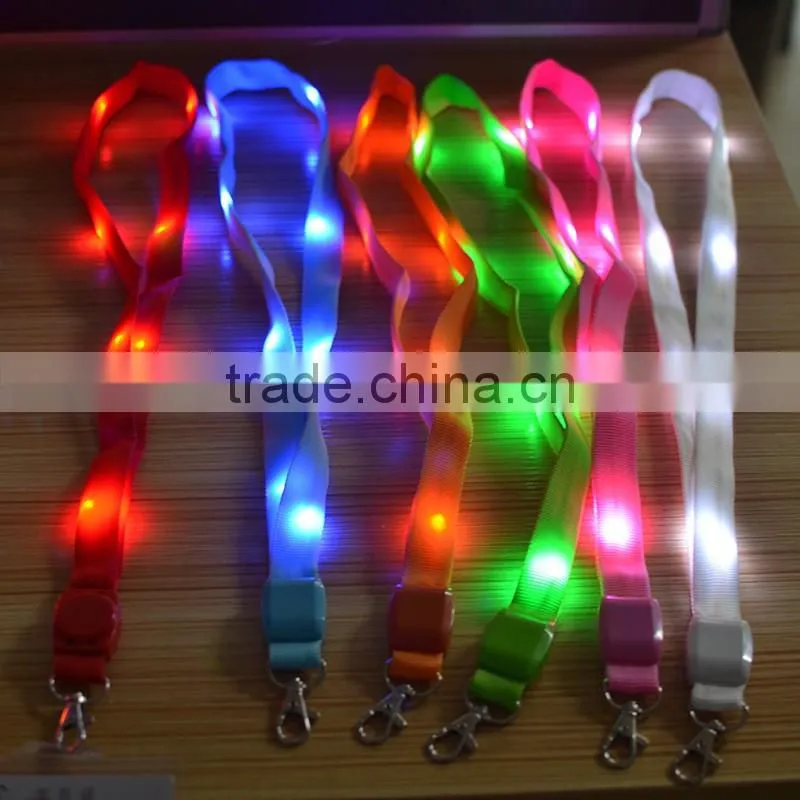 Cheap design your own flashing lumious lanyard