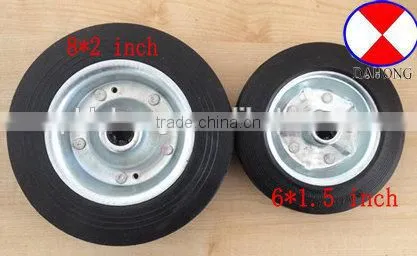 8*2inch,6*1.5inch Rubber Wheel with Ball Bearing