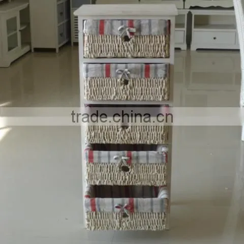 handmade neat with 4 tiers drawers white wicker drawer bathroom cabinet wicker cabinet