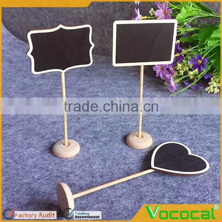 10 Pcs Mini Wood Blackboard Chalkboard Easel With Stand And Sturdy Thick Base