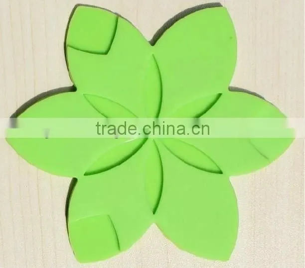 OEM/ODM colorful logo/patterns printed silicone cup mat