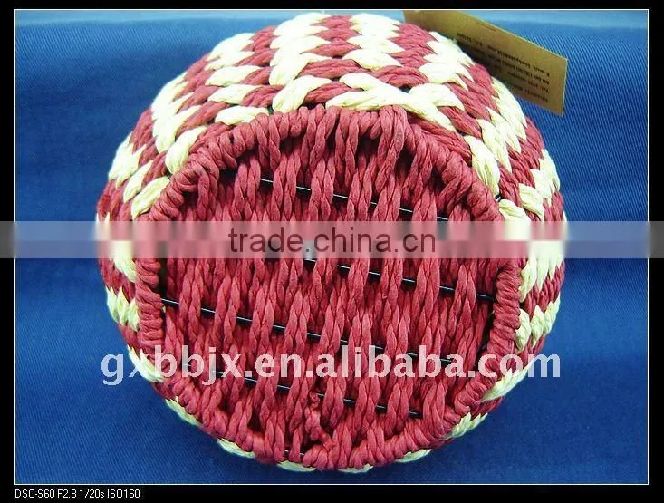 Red round paper rope woven iron frame craft food boxes