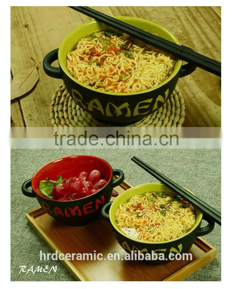 High Quality ceramic rice bowl/ceramic soup bowl with handle