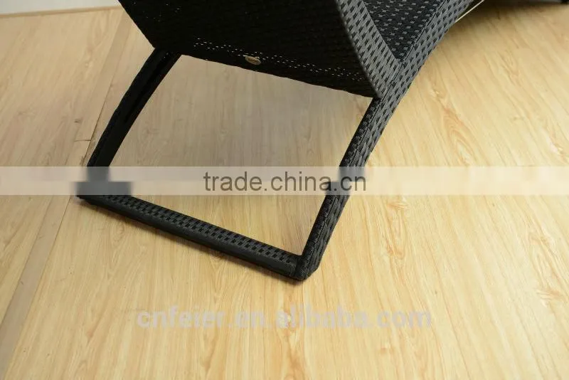 plastic with aluminium sun lounger for outdoor