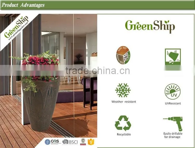 Garden Clay Pots wholesale from Greenship /lightweight/20 years lifetime/eco-friendly