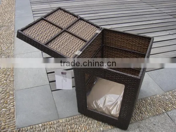 rattan cardboard cat house