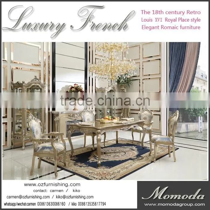 CB41Antique Royal rococo black silver glossy neoclassic french high end elegant Bedroom Furniture set