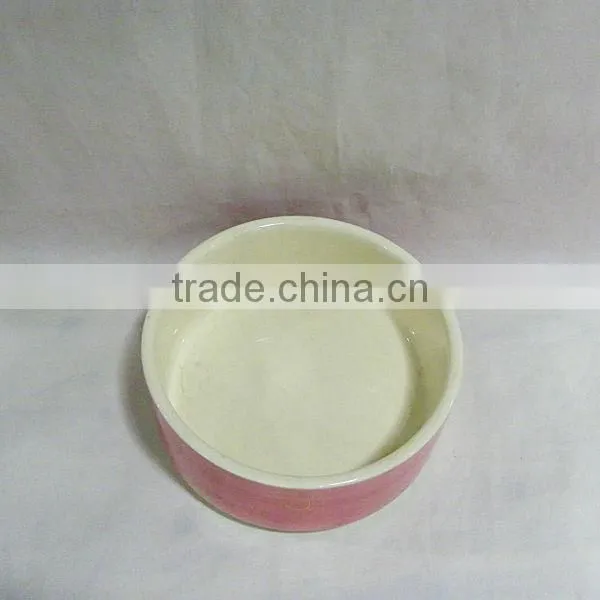 Pink Lovely Ceramic Animal Prints Pet Bowl