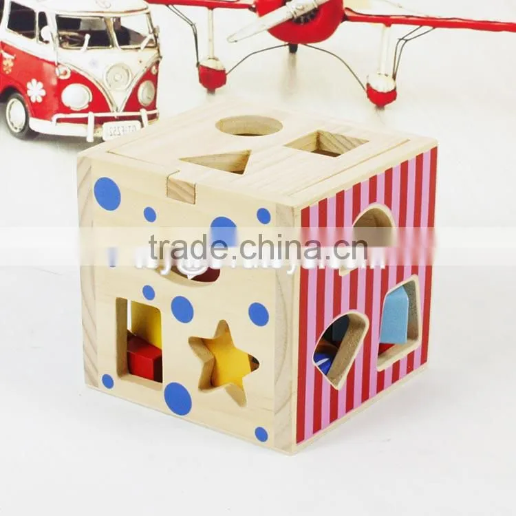 Best children coordinating eye and hand wooden educational toys funny shape blocks kids wooden educational toys W12D067