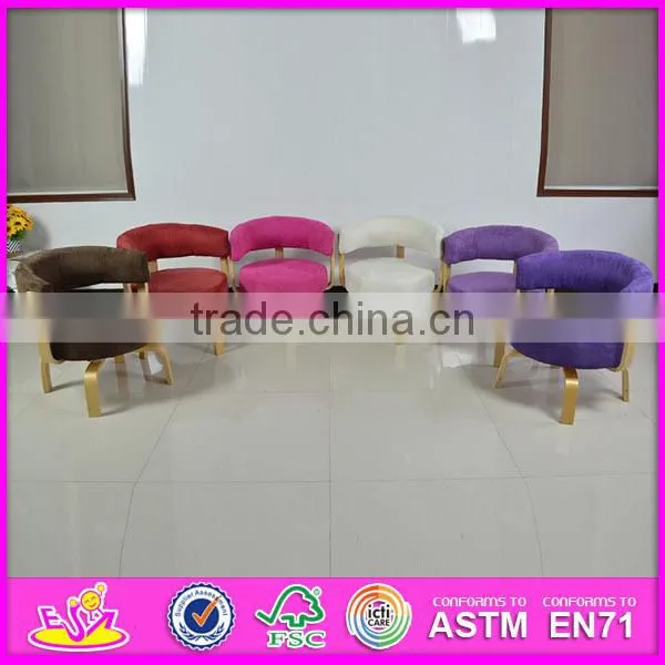 New wooden furniture set room sofa chair,colorful wooden toy chair wholesale,modern design living room wood sofa chairs W08F037
