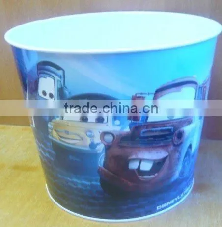 Popcorn packing tin bucket
