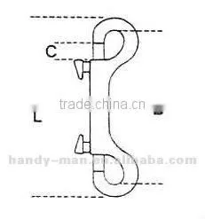 Small Stainless Steel 316 Double End Carabine Dog Pet Carabiner Hook