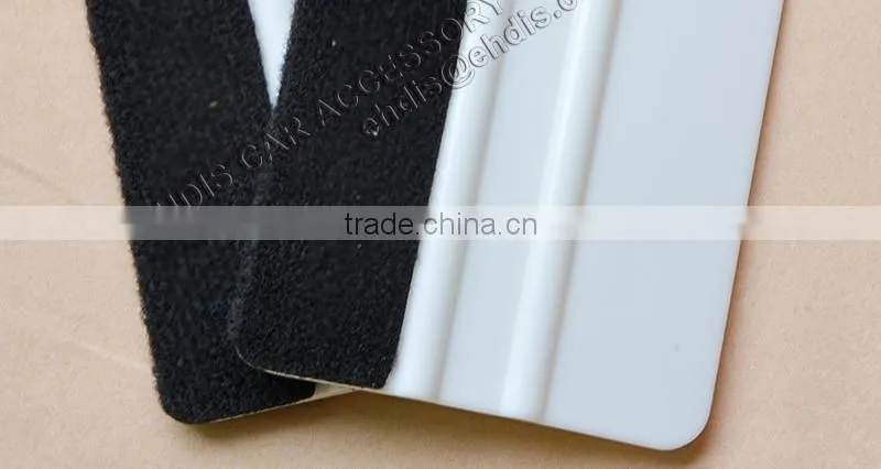 A46F white card squeegee with fabric edge