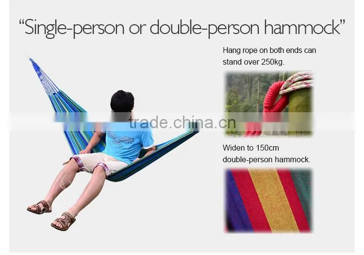2 Person Folding Garden Hanging Cotton Portable Outdoor Camping Hammock