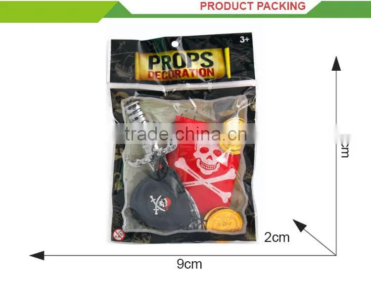Cheap plastic pretend play toy plastic pirate gold coins