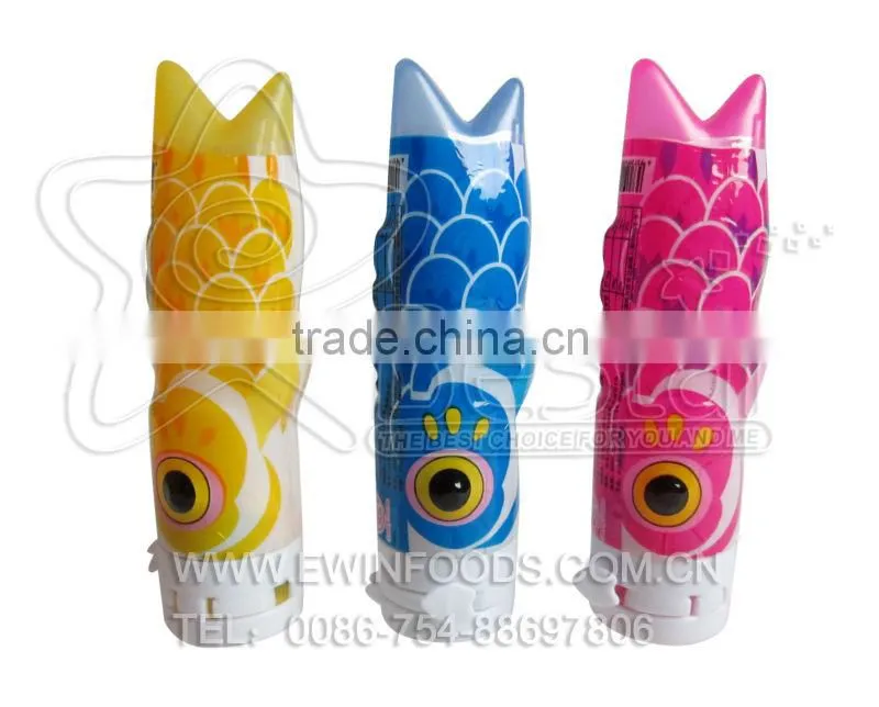 Funny Fish Bottle shape Fruit Flavor Bubble Gum