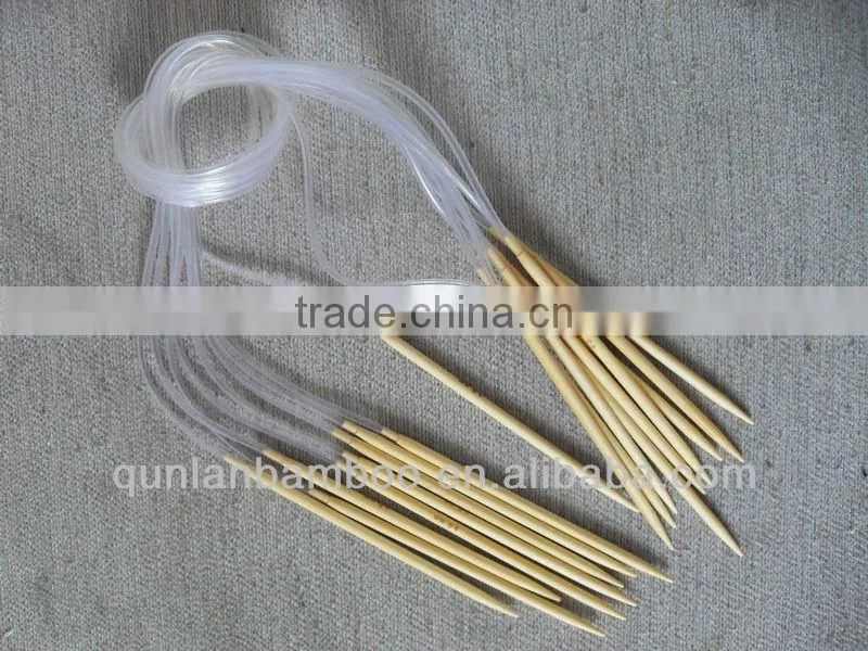 Natural And Carbonized Color Circular Bamboo Knitting Needle