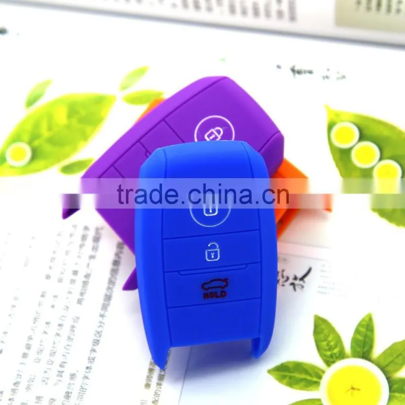 Factory supply silicone car key case for kias silicone car key cover for Kias K3 folding key case