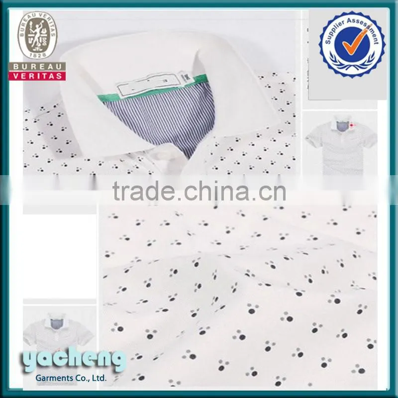 fashion custom collar print men polo t-shirt