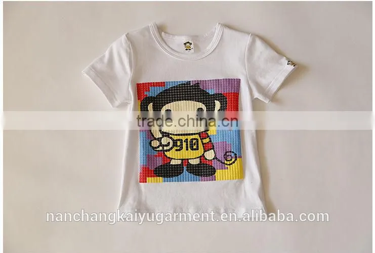 Wholesale cartoon print cotton T shirt for children