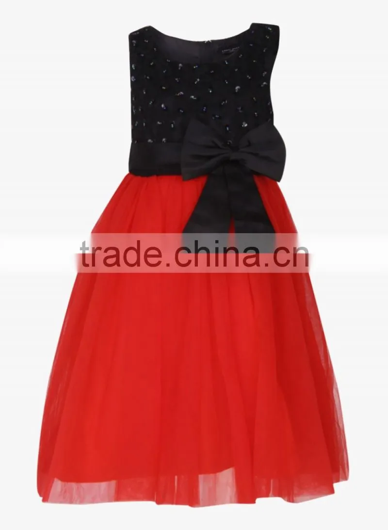Kids Childern Party Frocks Designs Dress With Embellishments Gril Dresses Wholesale Children's Boutique Clothing HSD5619