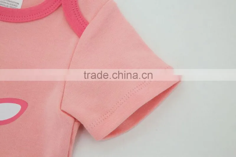 Fashion Fox Style Girl Rompers Short Sleeve 100% Cotton Newborn Baby Clothes Wholesale