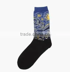 wholesale new design art socks stock items socks/women sock