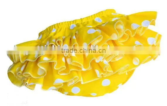 Baby girl summer dress whole round triple ruffles bloomer skirt baby wear clothes