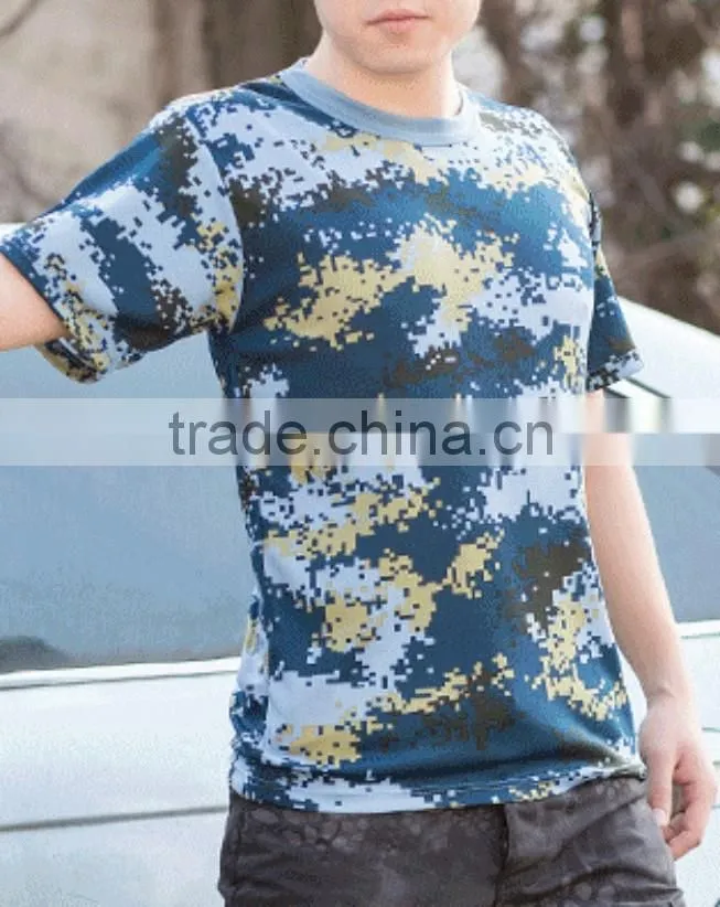 Hot Custom Desert O Neck Short Sleeve Military T Shirt Dry Fit Camo Shirt for Sale