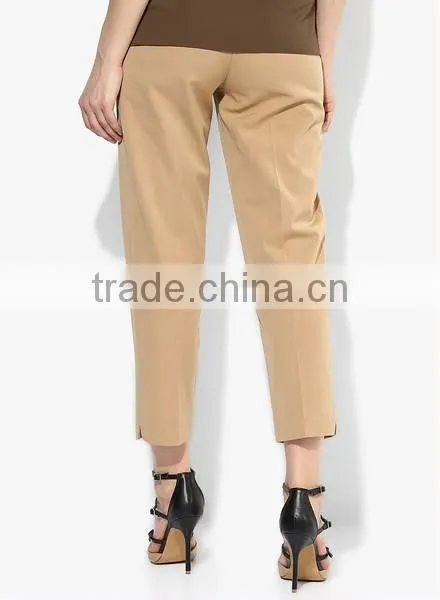 2016 new styles chino women pants ,khaki cropped chino pants