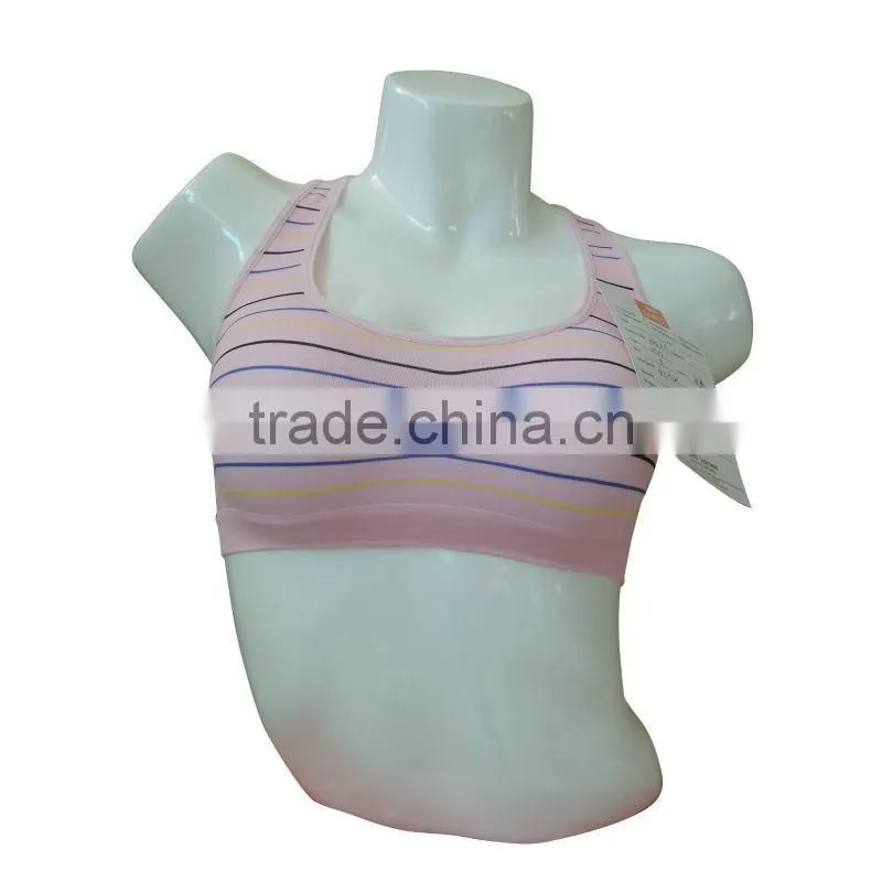 new style seamless woman underwear ladies bra ladies single layer stripe tank top