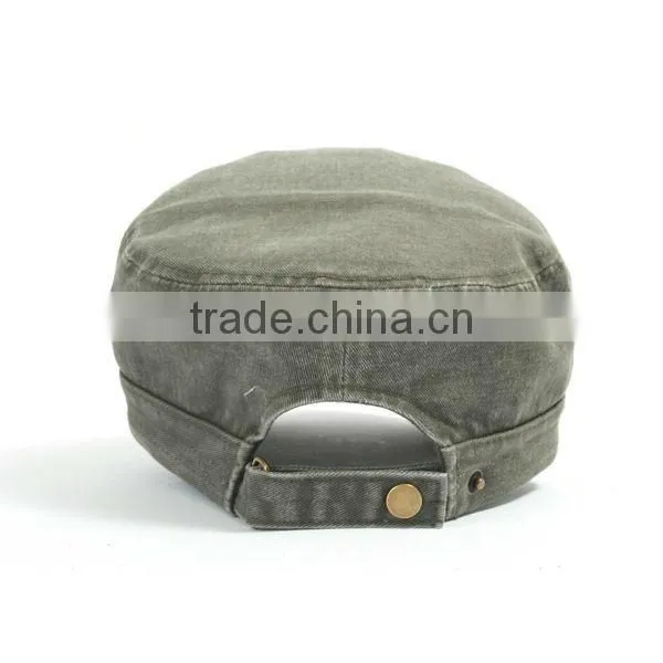 Fashion Black 100% Cotton Custom Cheap Military Cap