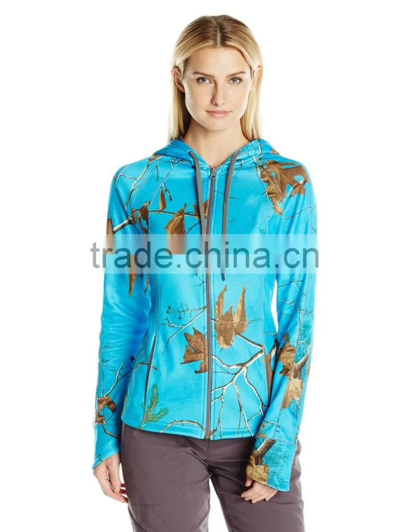 Latest Women Lightweight Camo Sweatshirt Zip Pullover Hoodies Sweatshirts Wholesale Organic