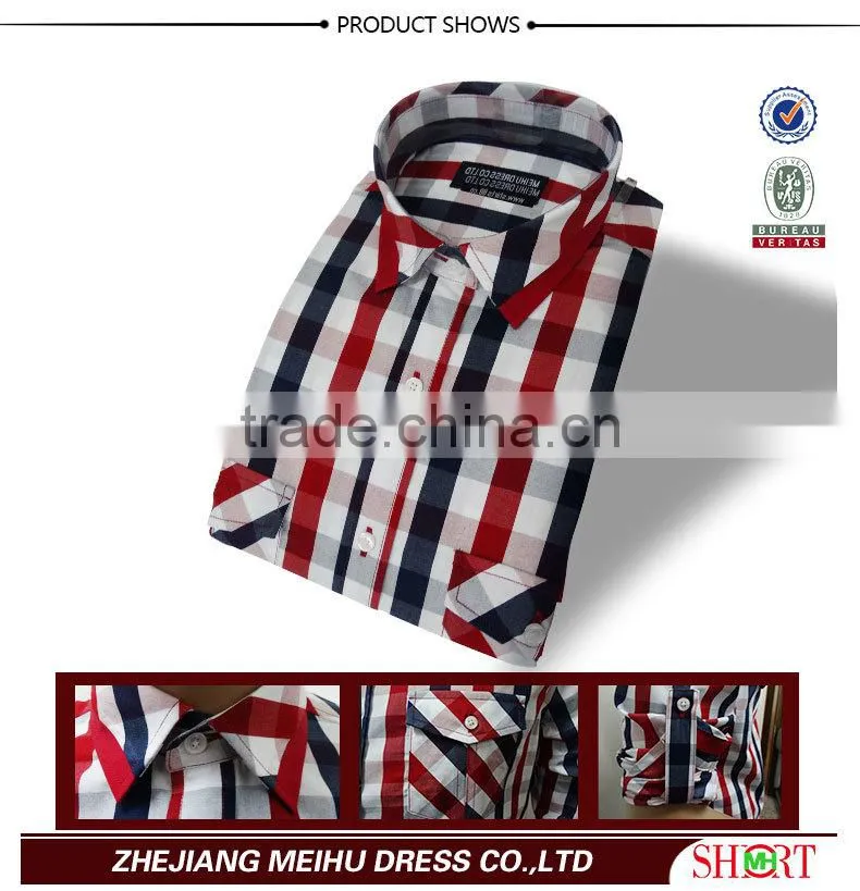 2017 latest plaids mens shirtslong sleeves with two pockets