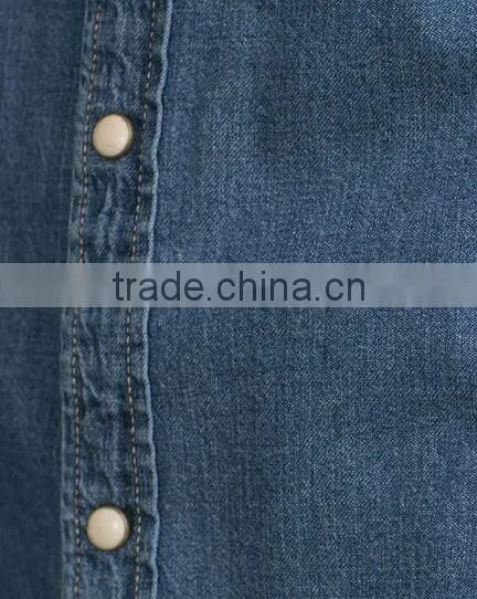 Denim shirt, men's short sleeve shirts