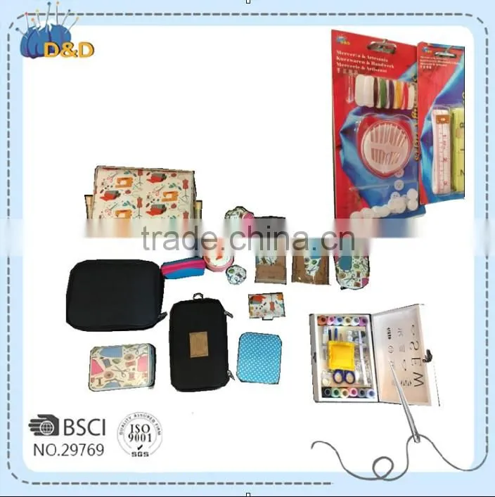D&D Zipper Pouch PU Leather Sewing Kit With Sewing Acccessories 35pcs