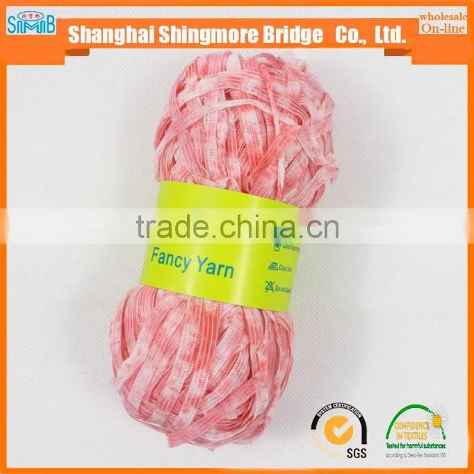 China fancy yarn manufacturer hot wholesale fashion tape yarn for knitting life