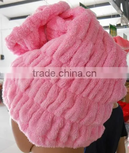 Bamboo fiber hair towel / hair drying bath towels